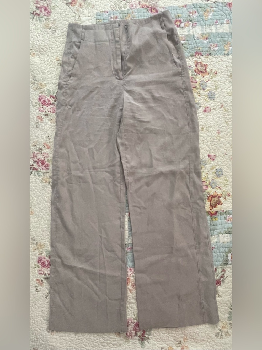 Dynamite Taupe Wide-Leg Chinos